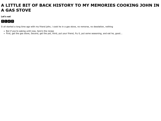 Recipe screenshot