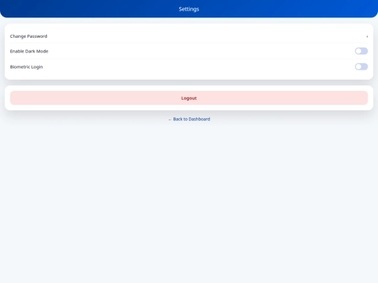 indian-bank/settings screenshot