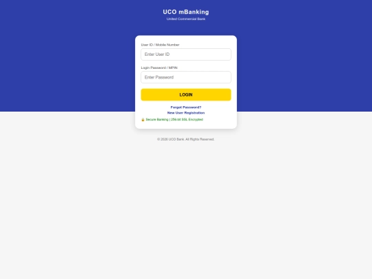 uco bank screenshot