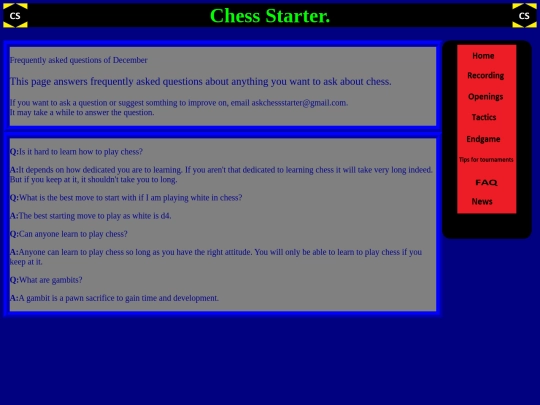 FAQ screenshot