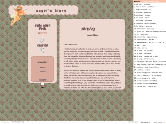 diary screenshot