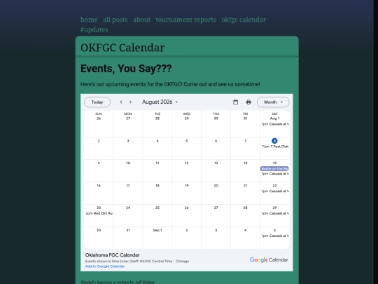info/Calendar screenshot