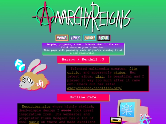 links screenshot
