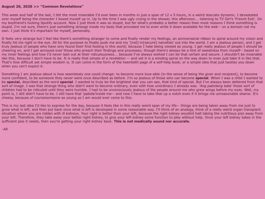diary screenshot