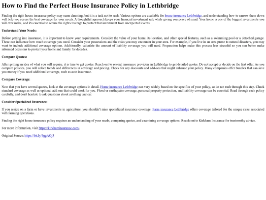 HowtoFindthePerfectHouseInsurancePolicyinLethbridge screenshot