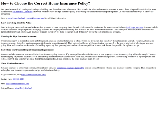 how-to-choose-the-correct-home-insurance-policy screenshot