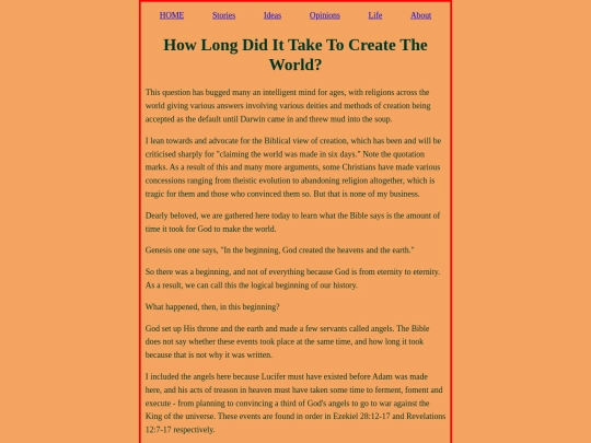 Life_And_Death/How_Long_Did_It_Take_To_Create_The_World screenshot