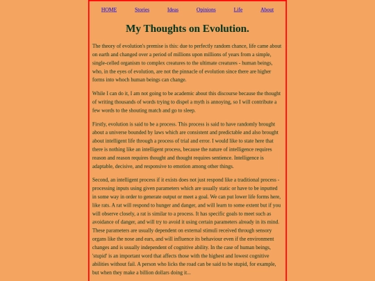 opinions/My_Thoughts_on_Evolution screenshot