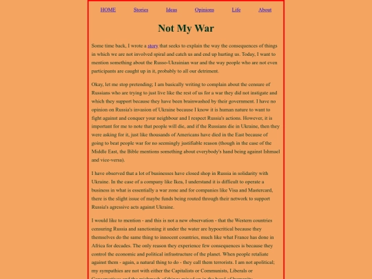 opinions/Not_My_War screenshot