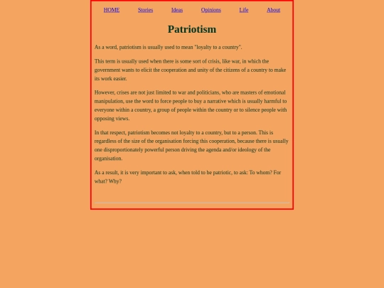 opinions/Patriotism screenshot
