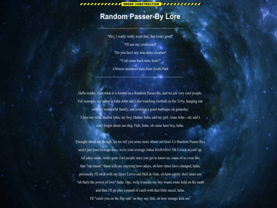 RandomPasserByLore screenshot