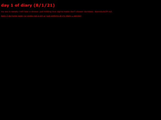 diary screenshot