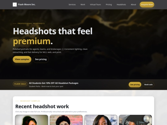 headshots screenshot