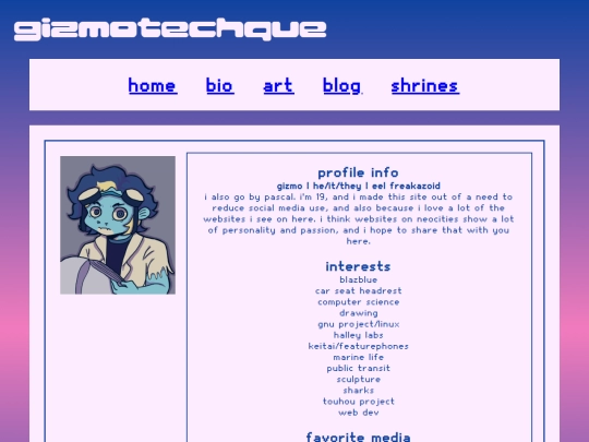 bio screenshot