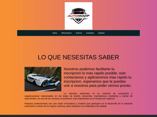 Informacion screenshot