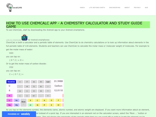 engineering/chem_calc_app screenshot