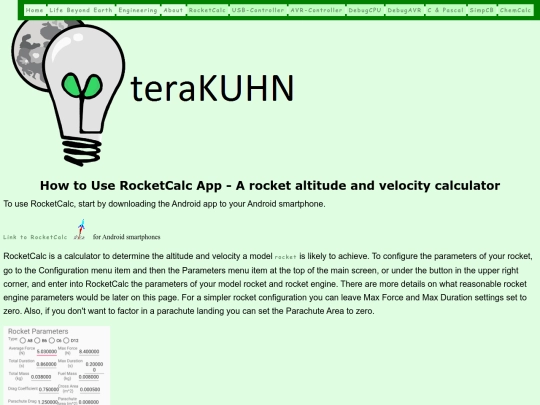 engineering/rocket_calc_app screenshot