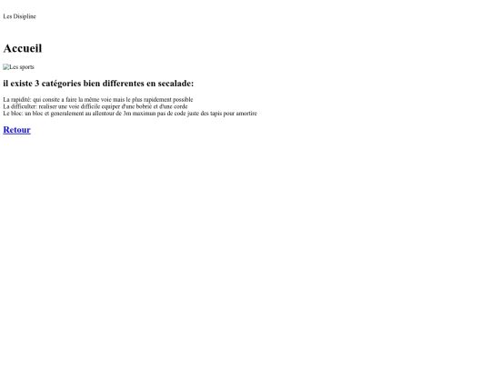 page web/disipline screenshot
