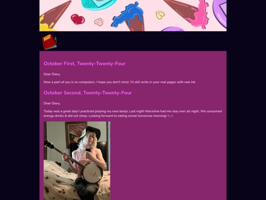diary screenshot