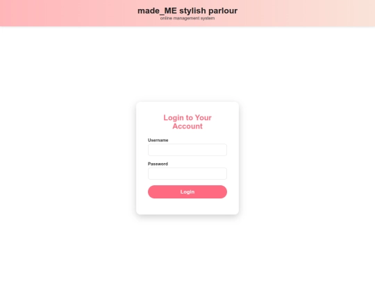 parlour/login screenshot