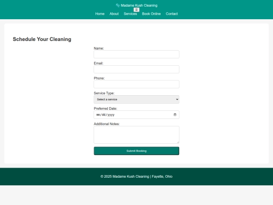 booking screenshot