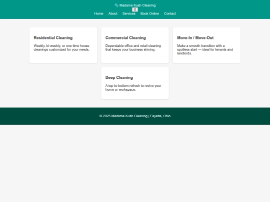 services screenshot