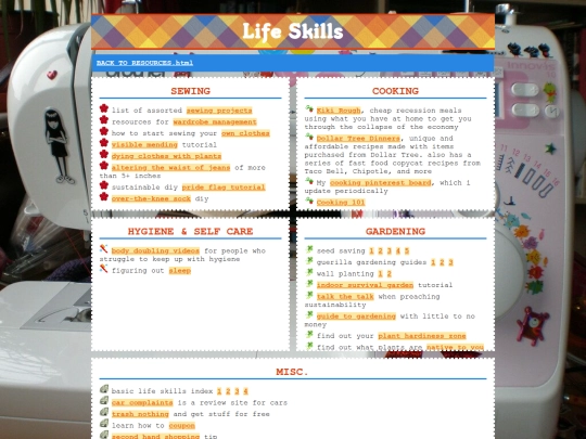resources/life-skills screenshot