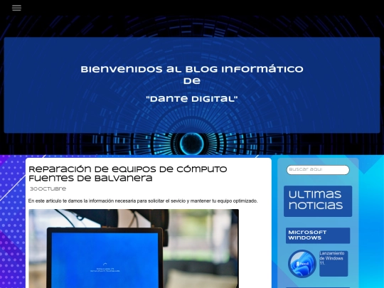 blog screenshot