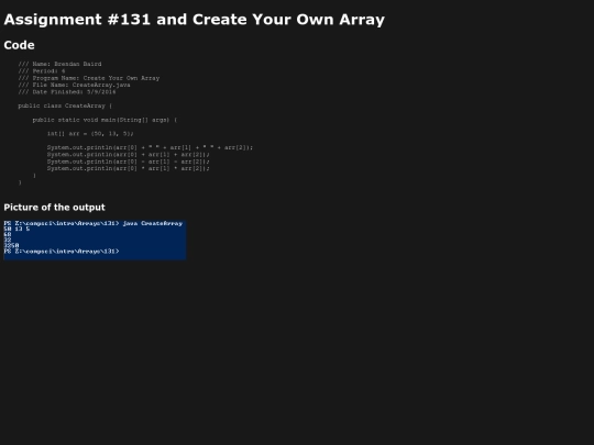 intro/arrays/131/prog131 screenshot