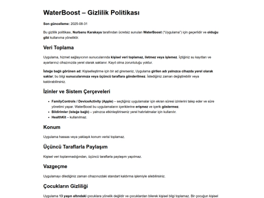 privacy/waterboost-tr screenshot