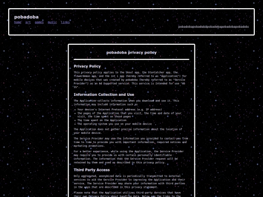 games/privacy_policy screenshot