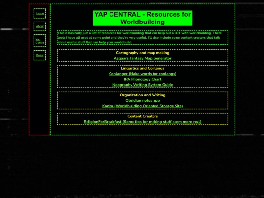 Worldbuilding/WBResource screenshot