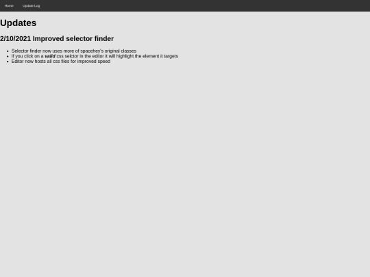 updates screenshot