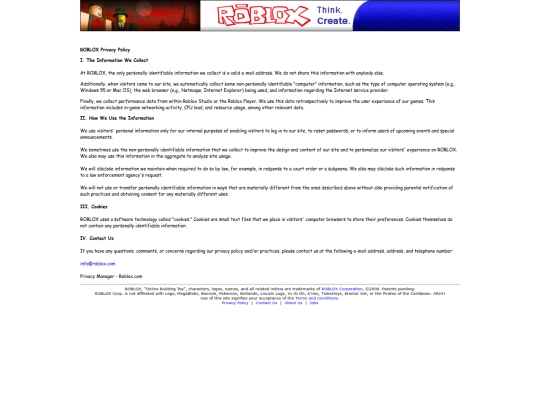 info/Privacy.aspx screenshot