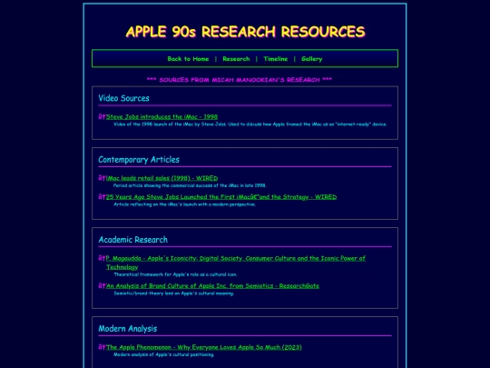 links screenshot