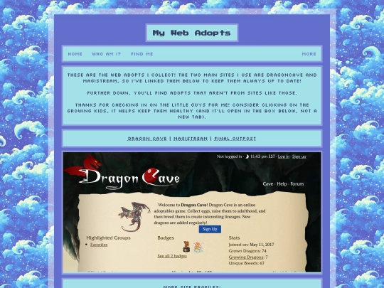 pages/adoptables screenshot