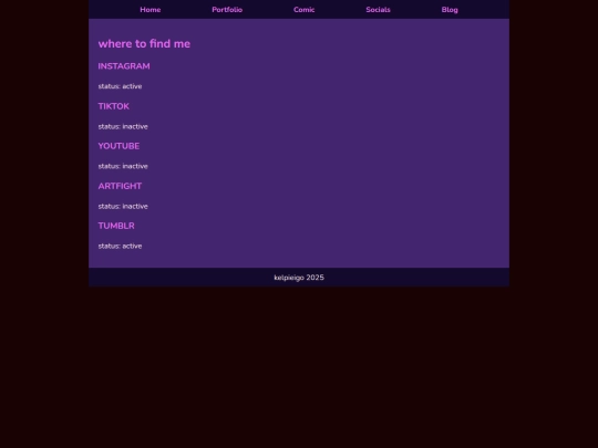 links screenshot