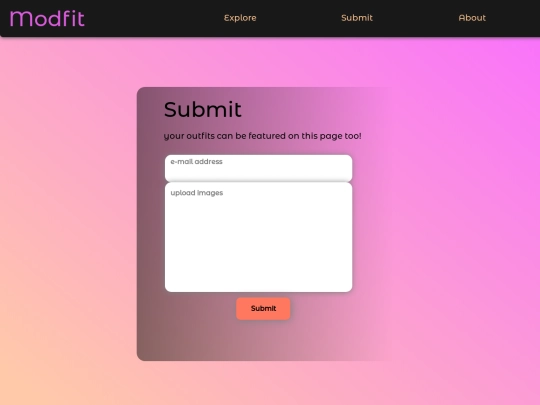 Modfit/submit screenshot