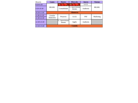 Tablahorario screenshot