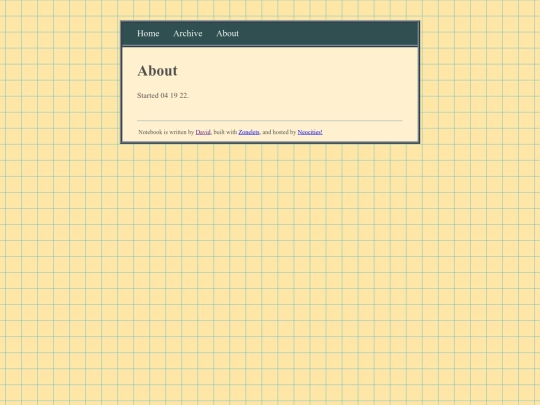 blog/about screenshot