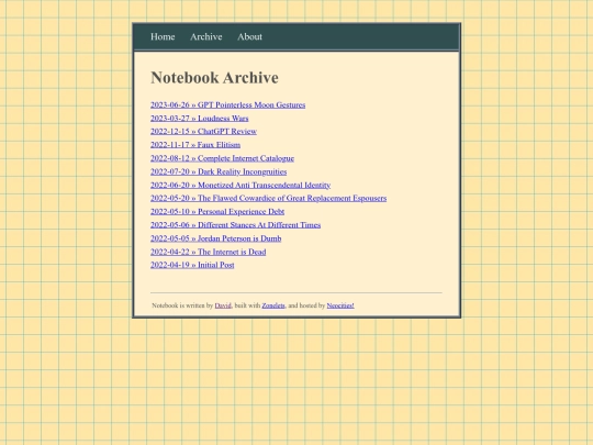 blog/archive screenshot