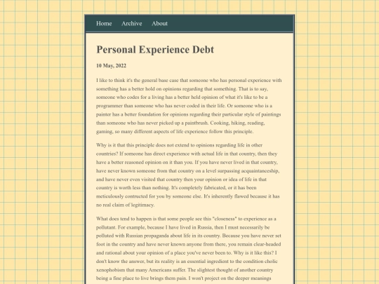 blog/posts/2022-05-10-Personal-Experience-Debt screenshot