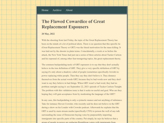 blog/posts/2022-05-20-The-Flawed-Cowardice-of-Great-Replacement-Espousers screenshot