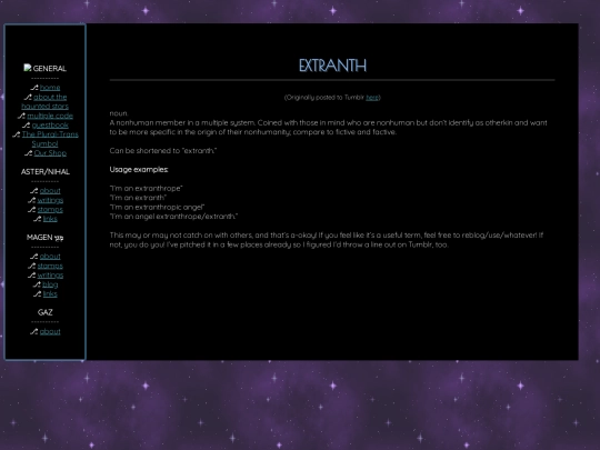 magen-writings/extranth screenshot