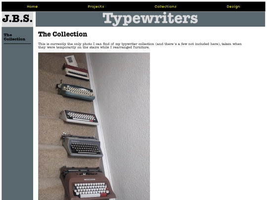 collections/typewriters screenshot