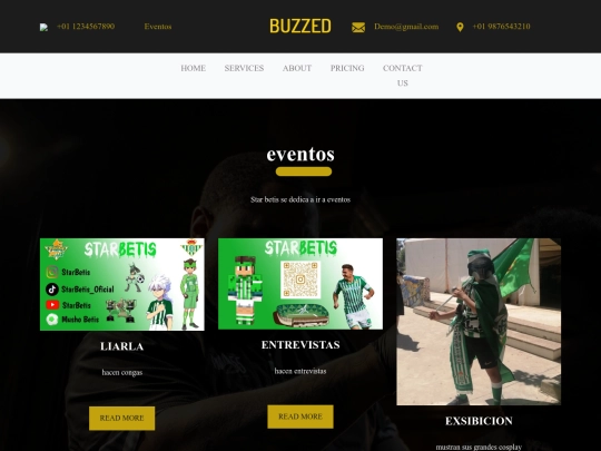 buzzed-html-template/services screenshot