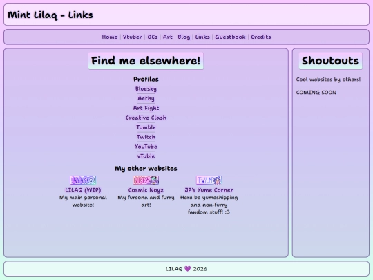 links screenshot