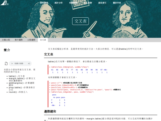 crosstab screenshot