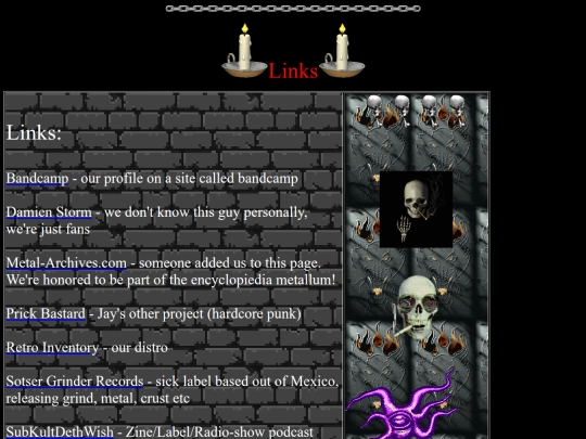 links screenshot