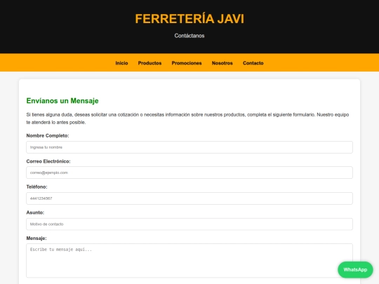 contacto screenshot